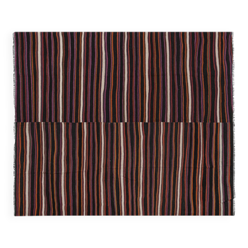 Vintage Turkish kilim handwoven 277x340 cm
