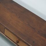 Table basse rustique en châtaignier de style campagnard espagnol du XIXe siècle