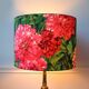 Lampshade with pink peony pattern