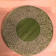 Ceramic cabbage service: salad bowl and tureen