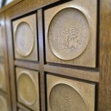 Buffet brutaliste vintage années 70 Gerard Bartels