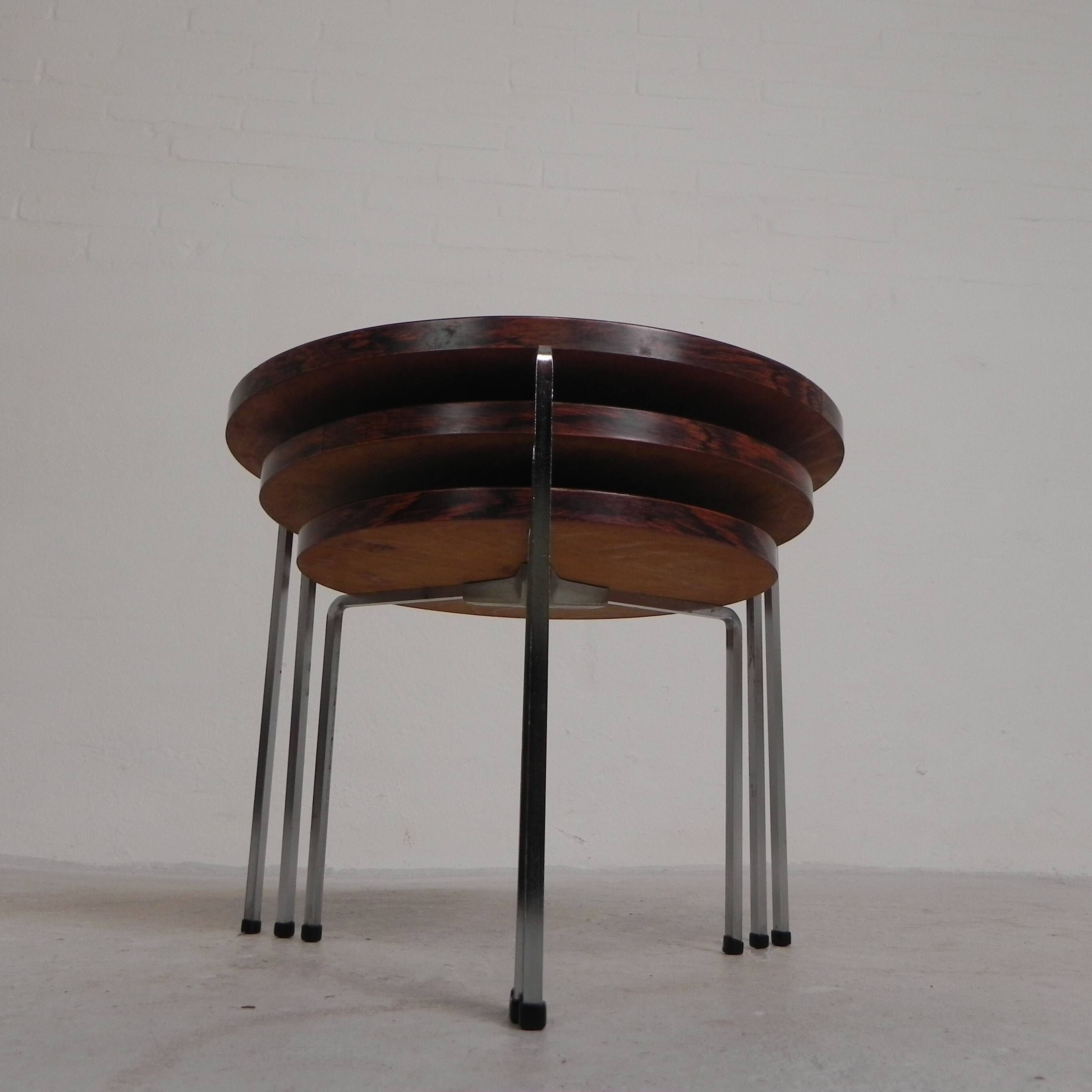 Set of 3 side tables, nesting tables Vaza Roden, 1960s.
