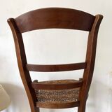 Rattan cane wooden chair
