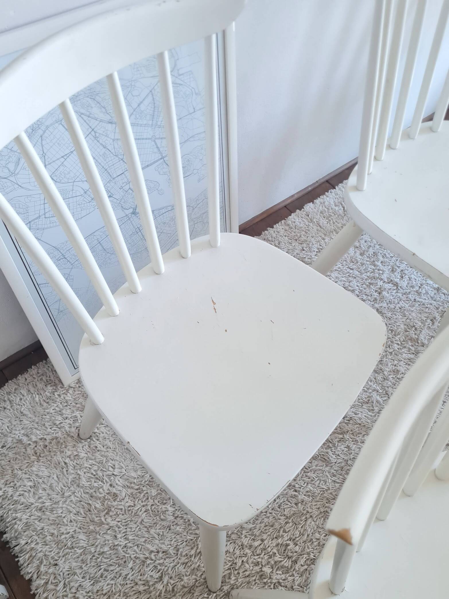 Set of six vintage Scandinavian chairs