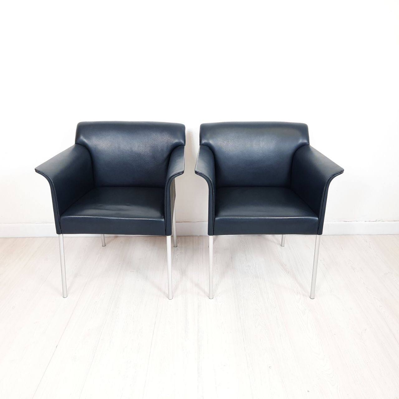 Quatre fauteuils de Matteo Grassi cuir années 1990/2000