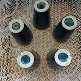 5 old Vallauris mugs / mazagrans