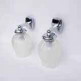 Antique glass wall lights