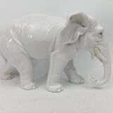 Capodimonte éléphant en céramique  18-19ème (oreilles cassé)