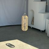 Small lantern-shaped rattan suspension H35 D15