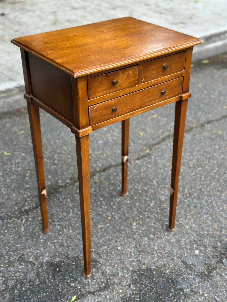 High bedside table Louis XVI in solid wood