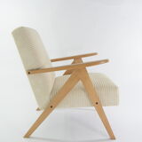 Kompas cream corduroy armchair