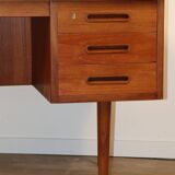Bureau scandinave double face en teck, 1960