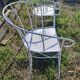 suite de 4 fauteuils de jardin en metal