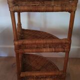 Wicker corner shelf 70s