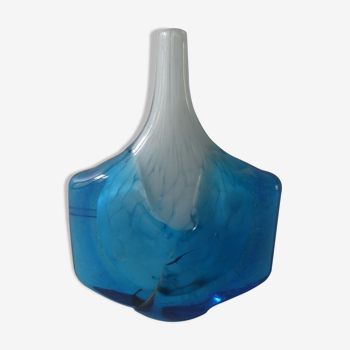 Vase en verre bicouche de Michael Harris des années 70