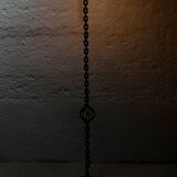 Large brutalist chain floor lamp