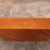 Modular beech set of two room dividers with benches, 1970 Italy