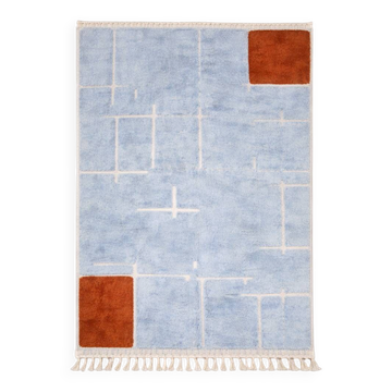 tapis en laine naturelle artisanal fait main 2x3m
