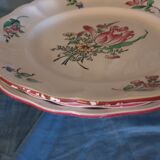 3 assiettes plates luneville KG