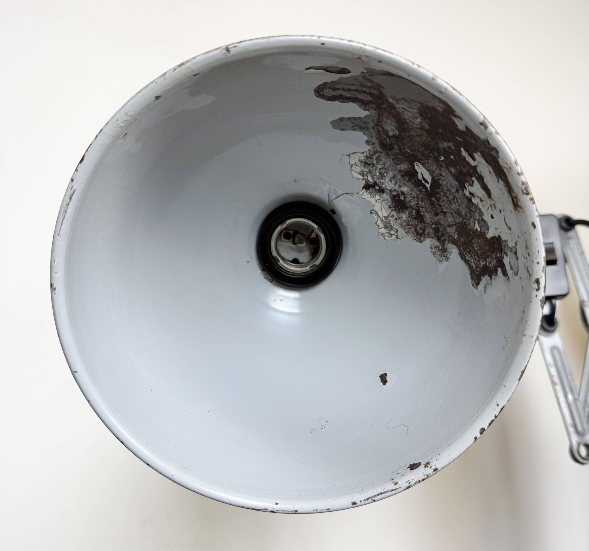 Grey Industrial Scissor Wall Lamp from Elektroinstala, 1960s