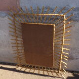 Vintage wicker mirror
