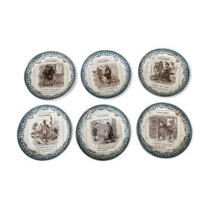 6 assiettes de sarreguemines