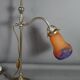 Table lamp tulip glass Muller Frères, adjustable gooseneck 56 cm SB