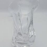 Art Vannes France - Large Sculptural Free-Form Vase - Solid Crystal 1950