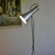 Brushed aluminium and chrome metal desk lamp 70's 1970