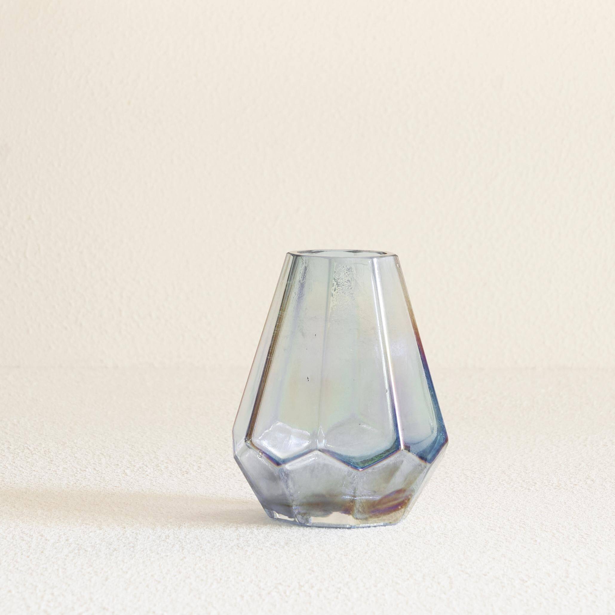 Iridescent Art Deco glass vase from the 1930s