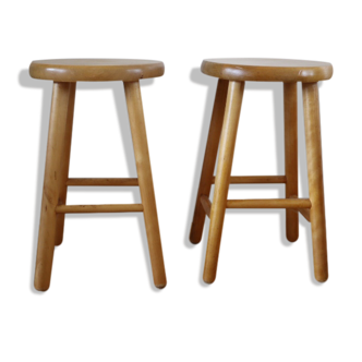 2 beech stools 455mm