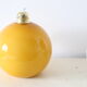 Orange round opaline hanging lamp vintage