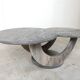 Vintage two tier marble coffee table, 1970s