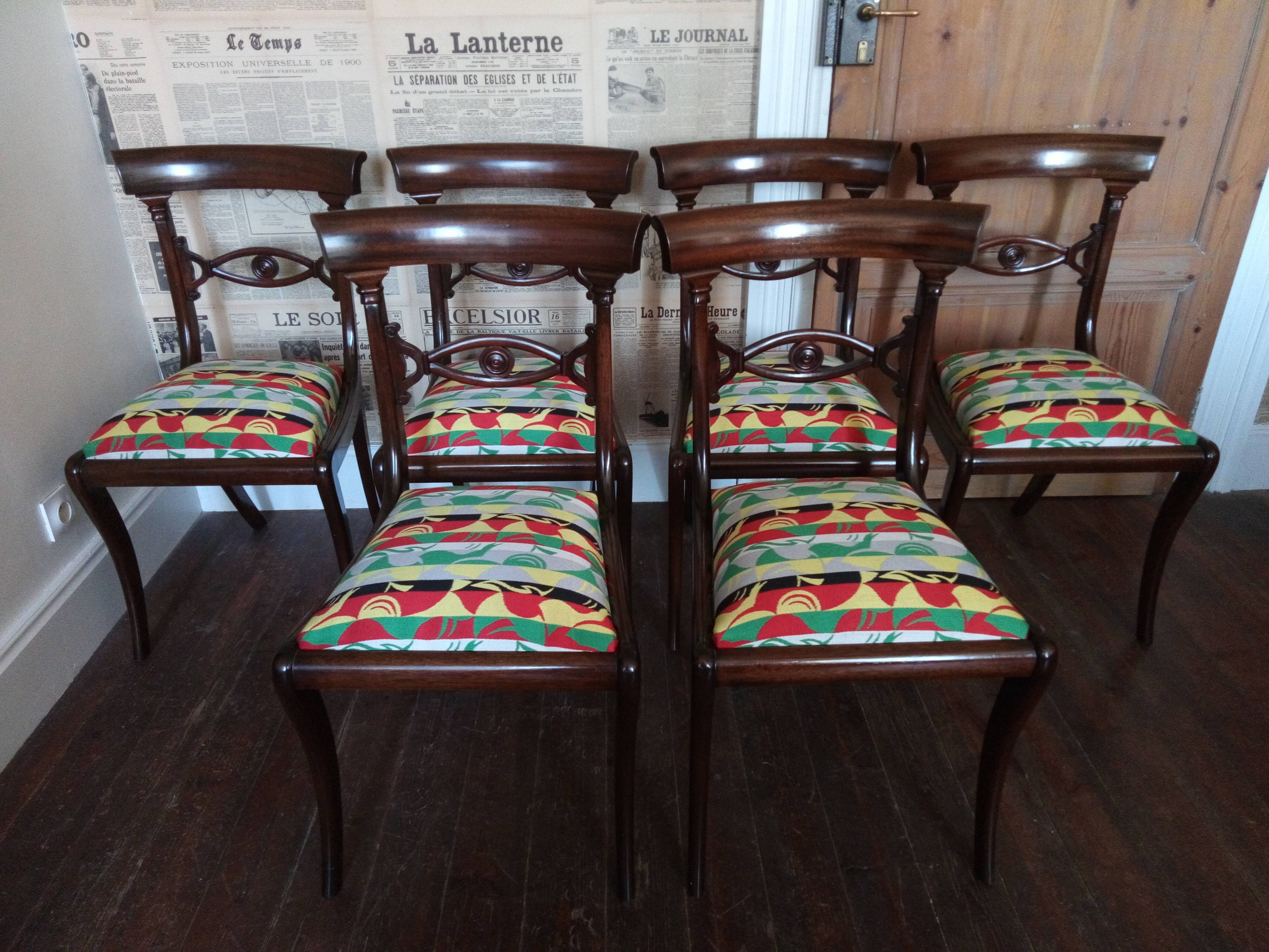 Set of 6 Regency mahogany chairs