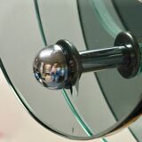 Large Space Age Pendant Lamp VECA in Chrome Metal and Glass, 1970s