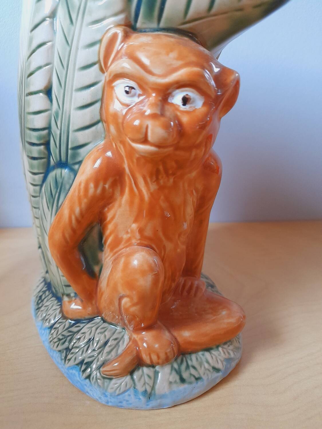 1980 barbotine monkey jug
