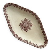 Diamond-shaped ravier in "Grec" ironstone, Clairefontaine earthenware factory, late 19th century