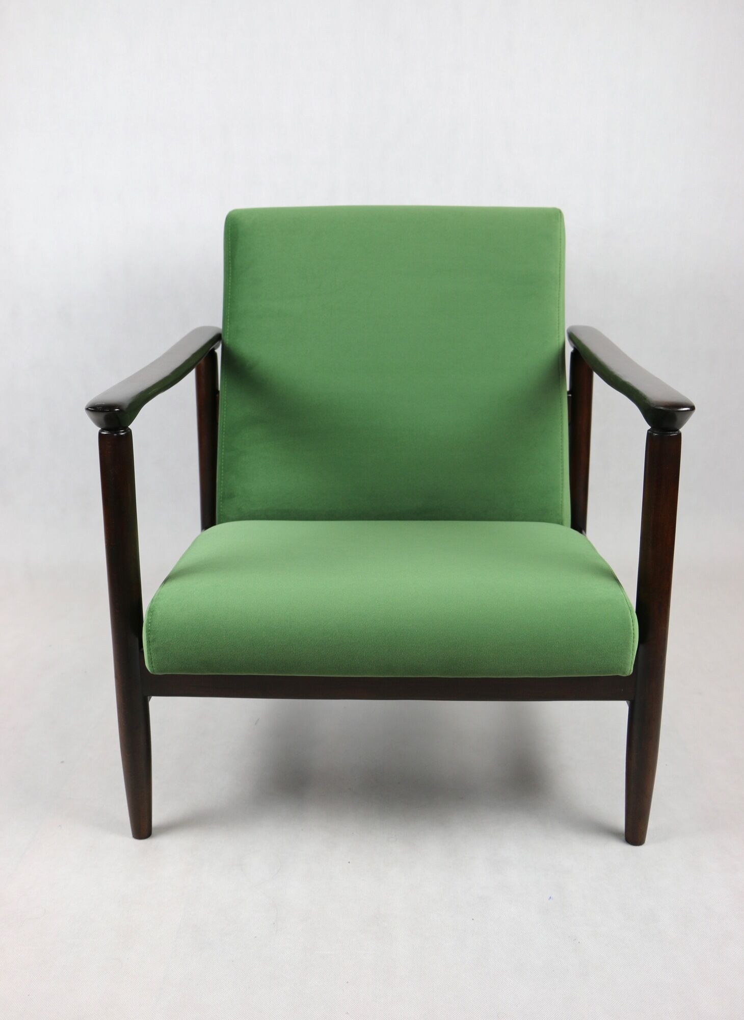 Light Green Velvet GFM-142 Armchair by Edmund Homa, 1970s