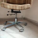 Swivel chair with wheels 60s by Ring Mekanikk