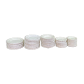 Service of 84 vintage white porcelain plates.