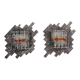 Brutalist wall lamps murano glass by Albano Poli for Poliarte, 70s, set of 2.