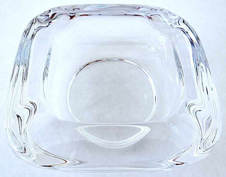 Small square ashtray vintage Crystal Vannes le Chatel