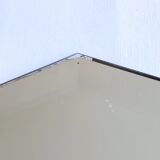 Small vintage art deco mirror of the 30s in metal in the shape of a diamond 59x35cm