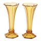 Art Deco Val Saint Lambert Belgian amber glass tulip vases, set of 2.