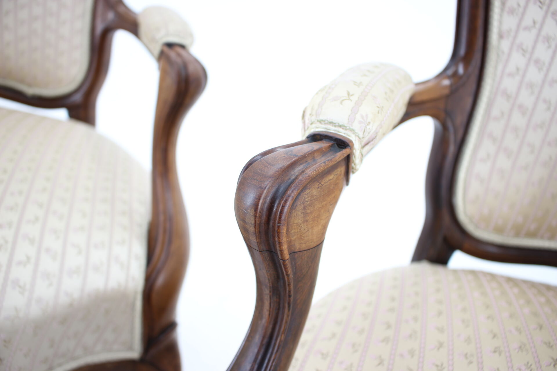 Pair of original danish rococo chairs 1900s
