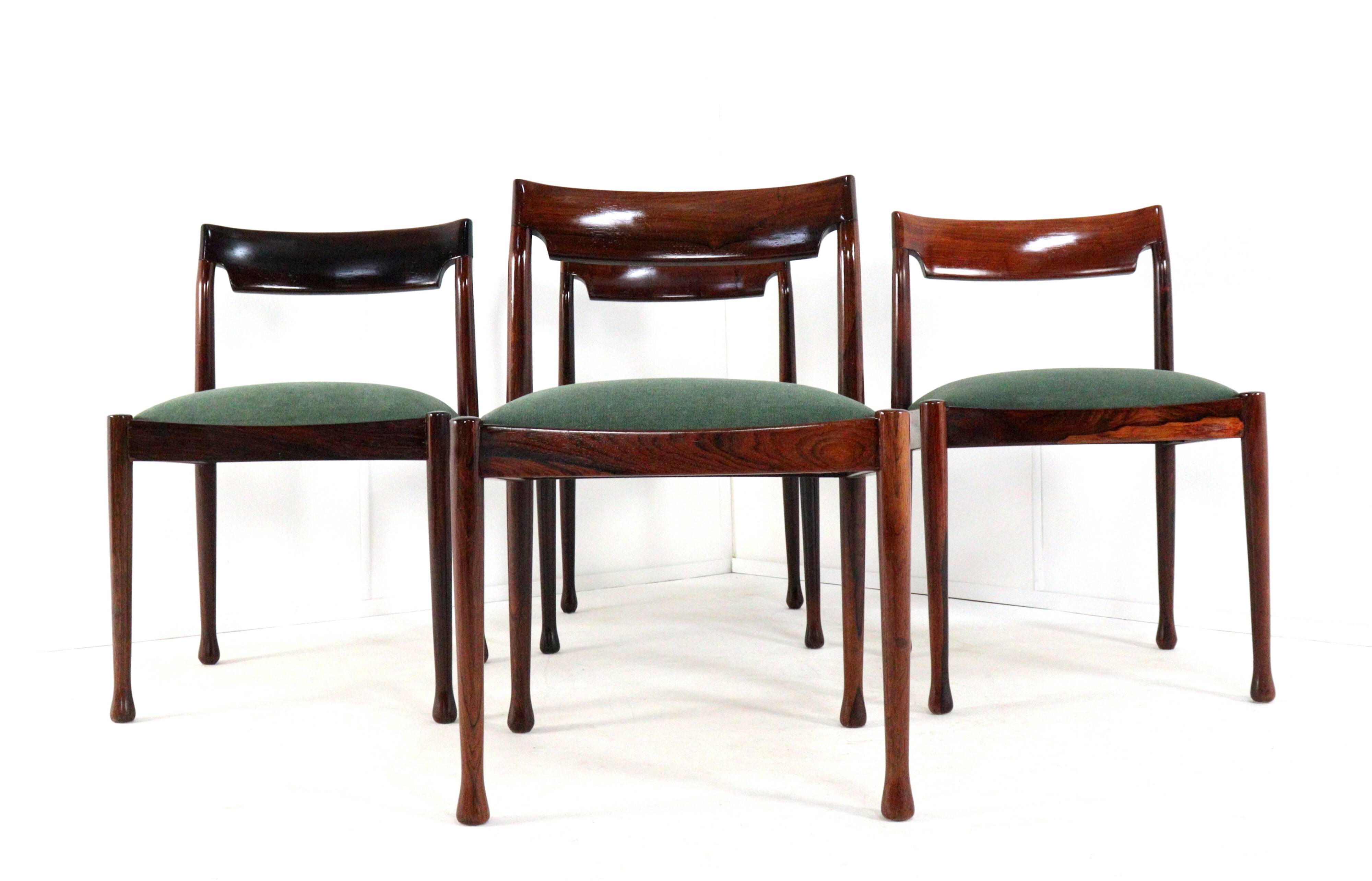 Set of 4 mid centiry rosewood dining chairs 'Havelte'