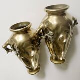 Paire de vases en bronze doré