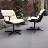 Pair of armchairs by Charles Pollock for Knoll circa 1970