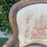 Basket bed and its two armchairs