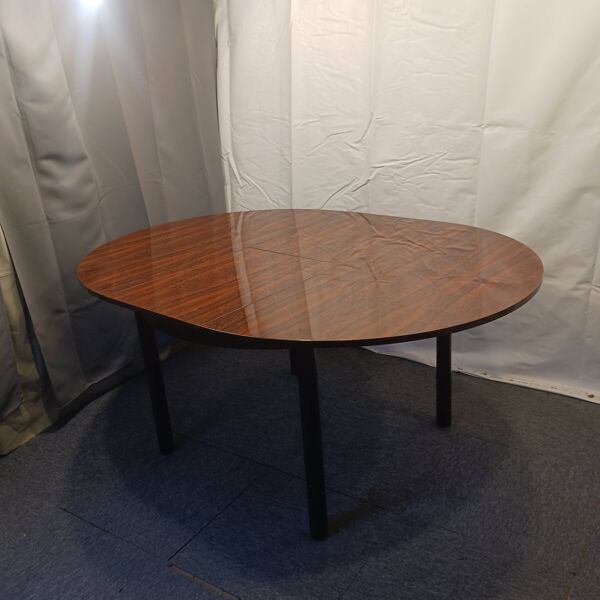 Table vintage formica aspect palissandre